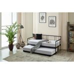 Forte Yavrulu Daybed Metal Karyola, Siyah, 90X200