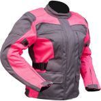 ForteGT 2001070 Nysa 4 Mevsim Kadın Motosiklet Montu - Gri - Pembe