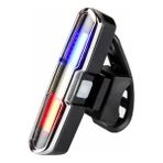ForteGT Forte Gt Xbyc 6017-3 Bisiklet USB Şarjlı Polis Çakar Lamba 3 Renk - Siyah