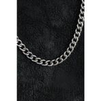 ForWhat Bakımlı Erkek için Silver Çelik Klasik Zincir Stil Kolye