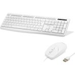 ForWhat Büro Ev Ofis Bilgisayarı Için Beyaz Klavye Mouse Seti - Renkli