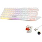 ForWhat Büro Ev Ofis Bilgisayarı Için Beyaz Rgb Kırmızı Switch Mini Mekanik Gaming Klavye - - - Renkli