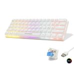 ForWhat Büro Ev Ofis Bilgisayarı için Beyaz Rgb Mavi Switch Mini Mekanik Gaming Klavye