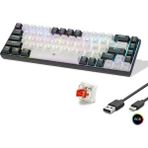 ForWhat Büro Ev Ofis Bilgisayarı Için Beyaz Siyah 3mod Kırmızı Switch Mekanik Gaming Klavye - - - Renkli