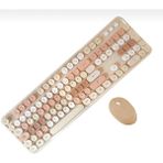 ForWhat Büro Ev Ofis Bilgisayarı Için Sütlü Çay Trend Klavye Mouse Set - Renkli