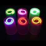 ForWhat Büro Ev Ofis Etkinik Süsleri için 8,5x10,5CM 8ADET Karanlıkta Parlayan Fosforlu Glow Maksi Bardak Seti