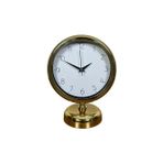 ForWhat Büro Ev Ofis Hediyesi için 20x25CM Golden Dekor Metal Masa Saati