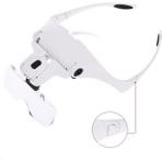 ForWhat Büro Ev Ofis Hediyesi Için 2led Işıklı 1.0x 3.5x 5lens Ayarlı Gözlük Tip Büyüteç - Renkli
