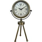 ForWhat Büro Ev Ofis Hediyesi için Eskitme Vintage Üç Ayaklı Motif Masa Saati