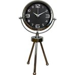 ForWhat Büro Ev Ofis Hediyesi için Krom Şık Üç Ayaklı Motif Masa Saati