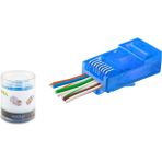 ForWhat Büro Ev Ofis Network Bağlantısı Için 100ADET Mavi Ez RJ45 Cat6 Konnektör - -