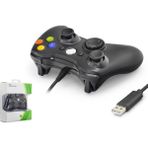 ForWhat Büro Ev Ofis Oyun Konsolu Için Siyah Pc Xbox 360 Uyumlu Kablolu Oyun Kolu Gamepad - Renkli