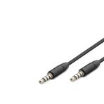 ForWhat Büro Ev Ofis Ses Müzik Sistemi için 1,2MT 3.5 MM 3LINE Siyah Ses Aktarım Kablosu