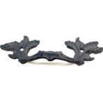ForWhat Hobi Mobilya Tasarımı İçin 30X110 mm Antika Oksit Pirinç Çiçek Kapı Kulbu - - - Renkli