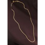 ForWhat Zarif Boyunlar için Golden Çelik İtalyan Zincirli 60CM İnce Kadın Kolye
