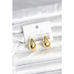 ForWhat Zarif Kulaklar için 24MM Golden Pirinç Damla Küpe