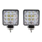 Forza Beyaz Işık 16 LED Kare Sis Farı Lambası 12-24 V Metal Gövde 2 Adet