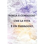 Forza e coraggio che la vita è un passaggio.: Cool notebook / Diary ( 6*-*9 - 120 Pages ).