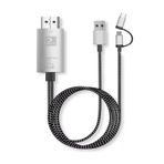 Forzacase 1080p 60 hz Görüntü Aktarıcı Kablo Type-C Micro USB to HDMI Dönüştürücü - FC975