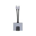 Forzacase 3 in 1 Lightning & Type-C to Ethernet Adaptörü RJ45, AUX, Şarj Destekli Çevirici - FC1083