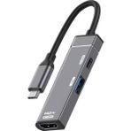 Forzacase 3in1 Taşınabilir Type-C To 4K HDMI Ultra Hd 100W Pd USB Çevirici Adaptör - FC1166