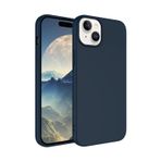 Forzacase Apple iPhone 15 Plus Max uyumlu Liquid Serisi İçi Kadife Lansman Silikon Kılıf (Lacivert)