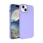 Forzacase Apple iPhone 15 Plus Max uyumlu Liquid Serisi İçi Kadife Lansman Silikon Kılıf (Lila)