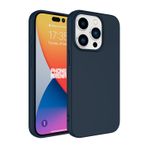 Forzacase Apple iPhone 15 Pro uyumlu Liquid Serisi İçi Kadife Lansman Silikon Kılıf (Lacivert)