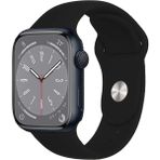 Forzacase Apple Watch Se 3 44MM ile Uyumlu Silikon Kordon Kayış - FC005 - Siyah