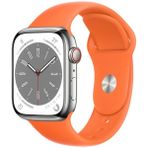 Forzacase Apple Watch Se 3 44MM ile Uyumlu Silikon Kordon Kayış - FC005 - Turuncu