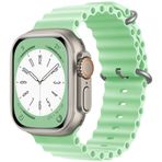 Forzacase Apple Watch Ultra 2 49mm İçin Oluklu Ocean Silikon Kordon Kayış - Fc007 Yeşil