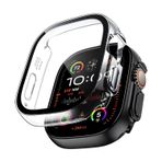 Forzacase Apple Watch Ultra 3 49mm ile uyumlu Önü Kapalı Ekran Korumalı Sert Rubber Kılıf - FC015 (Şeffaf)