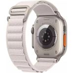 Forzacase Apple Watch Ultra 3 49MM ile Uyumlu Uyumlu Kancalı Kumaş Kordon Kayış - FC269 - Beyaz