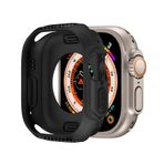 Forzacase Apple Watch Ultra/Ultra 2 49mm ile uyumlu Önü Açık Armor Silikon TPU Kasa Koruyucu Kılıf - FC1176