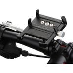 Forzacase Bisiklet Motosiklet Scooter Için Gidon Montajlı Metal Telefon Tutucu - P7 FC982 - Siyah