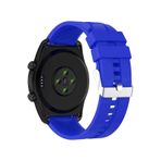 Forzacase FC369 Mavi Universal 22 mm Tokalı Çizgi Desen Silikon Akıllı Saat Kordon Kayış