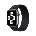 Forzacase FC401 Siyah iOS Uyumlu Watch 9 41 mm Hasır Örgü Solo Loop Kordon Kayış