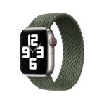 Forzacase FC401 Yeşil iOS Uyumlu Watch SE 44 mm Hasır Örgü Solo Loop Kordon Kayış