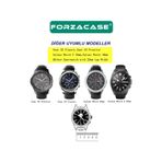 Forzacase FC536 Siyah Samsung Galaxy Gear S3/Classic/Frontier Uyumlu Tokalı Silikon Kordon Kayış