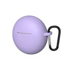Forzacase Huawei Freebuds 7i ile Uyumlu Anahtar Askılıklı Bluetooth Kulaklık Kılıfı - FC1134 - Lila