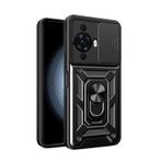 Forzacase Huawei Nova 12S ile uyumlu Ares Serisi Yüzük Standlı Kamera Korumalı Sürgülü Sert Kılıf