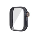 Forzacase Huawei Watch Fit 3 uyumlu Apple Watch Ultra 49mm Dönüştürücü Ekran Koruyuculu Kasa FC1144 (Siyah)