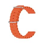 Forzacase Huawei Watch GT Sport-Active-Classic için FC143 Turuncu Ocean Oluklu Silikon Kordon