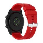 Forzacase Huawei Watch GT3 Pro FC369 Kırmızı 46 mm Tokalı Çizgi Desen Silikon Kordon