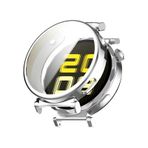 Forzacase Huawei Watch GT5 41mm ile uyumlu Önü Kapalı Ekran Korumalı Silikon Kılıf - FC010 (Gümüş)