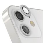 Forzacase iPhone 12 ile uyumlu Kamera Camı Lens Koruyucu Halka Seti - FC381 (Gümüş)