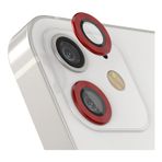 Forzacase iPhone 12 ile uyumlu Kamera Camı Lens Koruyucu Halka Seti - FC381 (Kırmızı)