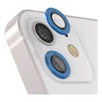 Forzacase iPhone 12 ile uyumlu Kamera Camı Lens Koruyucu Halka Seti - FC381 (Mavi)