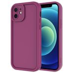Forzacase iPhone 12 uyumlu Flex Serisi Kamera Korumalı Darbeye Dayanıklı Silikon Kılıf (Mürdüm)