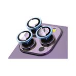 Forzacase iPhone 13 Pro Max ile uyumlu Kamera Camı Lens Koruyucu Halka Seti - FC381 (Mavi)